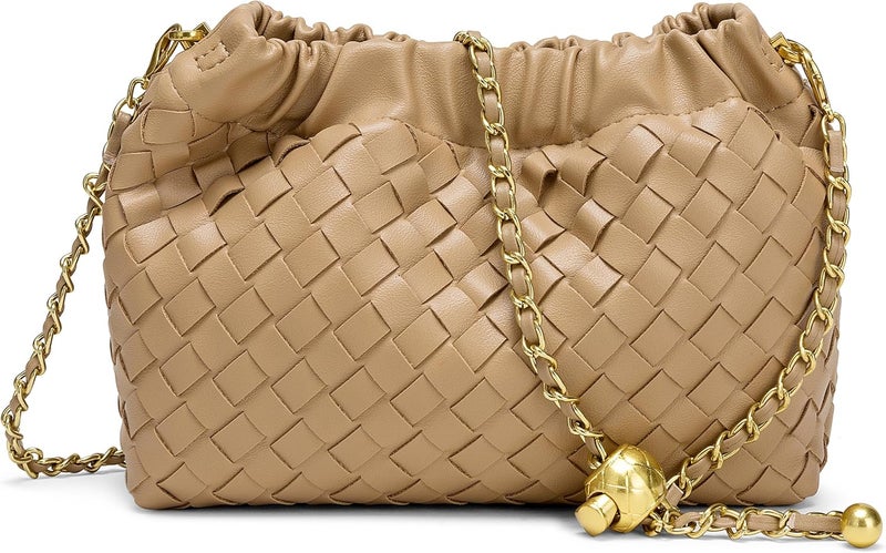 Joryin Woven Women's Crossbody Bag & Evening Purse, Trendy Dumpling Clutch & Hobo Cloud Shoulder Bag Trendy Dumpling Clutch - Image 1